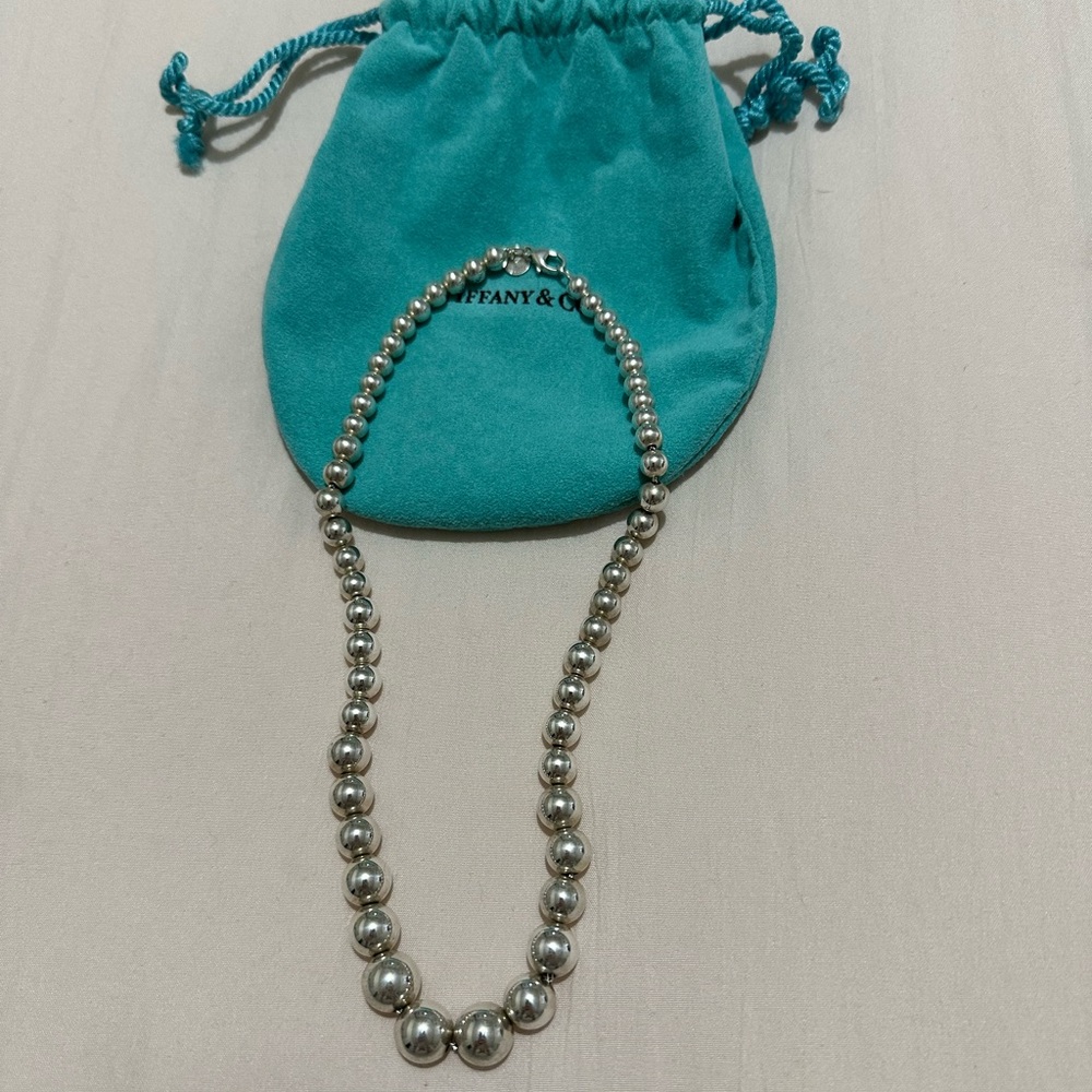 Tiffany & Co  graduated ball necklace - excellent condition